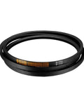 112 Inch Pitch Wrapped B Section Rubber V Belt For Industrial Power Drive And Transmission Use, Five Eighths Inch Wide By Thirteen Thirty Seconds Inch Thick, Oil And Heat Resistant Drive Belt Built For Heavy Duty Machinery