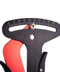 Close-up of a Road And MTB Spoke Tension Gauge Pro Grade Aluminum Alloy Bike Wheel Truing Tool scale and indicator.