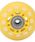 Transparent Yellow PU Casters Wheel For Luggage Carts 64mm Durable Travel Accessory Heavy Duty Wheel Replacement
