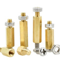 Brass Board Standoff Kit For PC Builds And Electronics M2 M2.5 M3 M4 M5 M6 Threaded Hex Pillars Spacers Brackets Screws Nuts 5mm Length Stainless Steel 304 Core Set, assorted standoffs