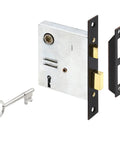 Straight Up Solid Old School Vintage Indoor Mortise Lock Set Featuring Heavy Duty Construction And Top Notch Craftsmanship For Classic Doors And Period Homes with key.