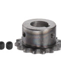15 Tooth Roller Chain Sprocket 3/8 Inch Pitch With 18mm Bore For Motor Drive A3 Carbon Steel Gear close-up view