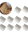 Three Way Folding Concealed Door Hinges Set Dope Heavy Duty 10 Pack for Cabinets, Windows and Furniture, displayed open