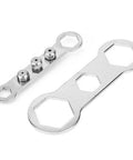 Electric Rivet Nut Gun Adapter Kit With Four Interchangeable Heads For Fastening Sheet Metal Auto Repair And Diy Projects Compatible With 1000Rpm Drills silver wrench adapter