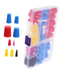 Top Tier Assorted High Temp Silicone Rubber Tapered Plug Kit With 8 Sizes For Caulking Tubes Sealing Caps Plus Flasks Test Tubes Tanks And Bottles That Stand Up To Serious Heat And Work Like A Champ. assorted silicone tapered plugs in storage case