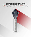 Countersink bit ColumPRO TiAlN cobalt, single-end, 1/2-in shank, 82-degree angle