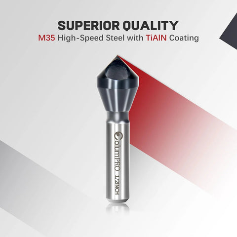 Countersink bit ColumPRO TiAlN cobalt, single-end, 1/2-in shank, 82-degree angle