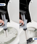 High Pressure Air Drain Plunger For Quick Toilet Clogs And Drain Unclogging Easy To Use No Plumber Needed in use on toilet