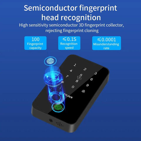 Beefed Up IP67 Waterproof Fingerprint Access Control System With Bluetooth App Unlock NFC RFID Card Reader Digital Keypad
