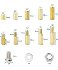 Massive 910 Piece M3 Brass Hex Standoff Spacer Kit With Male And Female Spacers Nuts Washers Screws For Electronics Projects And Pro Builds For Makers And Hobbyists M3 brass spacers 6-14mm