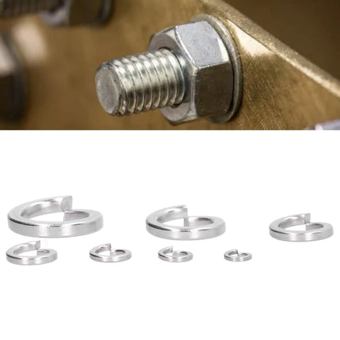 Heavy Duty Stainless Steel Spring Lock Washers M6 Split Hardware Fasteners Sick Durability Slick Smooth Design For Diy Projects Screws Bolts Total Knockout Quality Grab It Today