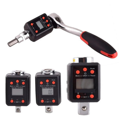 Digital Torque Meter Adapter High Precision Electronic Torque Wrench Tester 1.5-1000Nm Mini Manipulator Tool For Ratchet Adjustment Quick Snap On Calibration Gauge For Tight Spaces Pro Mechanic Gear