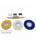 Get That Mirror Finish With These Rad Cloth Polishing Wheels! 3 piece rotary wheel kit with buffing agents and brushes.