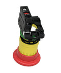 Red 22mm Emergency Stop Push Button with plastic maintained push turn-to-release panel mount heavy-duty safety switch IP66