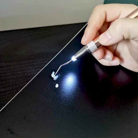 LED Weeding Tool Set For Vinyl With Light No Fuss Pin And Hook for precise vinyl weeding on dark surface