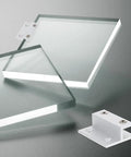 Heavy Duty Aluminum Alloy Glass Shelf Brackets Set With Beefy Carrying Capacity And Easy Install, Two Hole Floating Shelf Clips