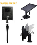 Solar panel with adjustable angle for Solar Outdoor String Lights 48 Ft LED With 15 Hanging Sockets Waterproof Shatterproof Pergola Lights