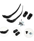 Two Pack Roller Skate Straps with Buckle and Screws for Inline Skates Durable Energy Belts Easy Install Adjustable Fit Black