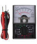 Front view of Digital Multimeter With DC AC Voltmeter And Ohm Amp Tester And Diode Voltage Tester with test pen; compact handheld device