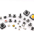 Assorted switches from 125 Piece Tactile Switch Kit With 25 Value Micro Momentary Push Button Switches For SMD And DIP Use
