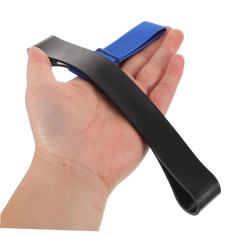Hand holding Go-To Neoprene Scuba Tank Belt With Secure Attachment Strap For Decompression Tanks And Diving Gear