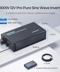 Badass 3000 Watt Pure Sine Wave Power Inverter with dimensions 20.82 x 10.35 x 4.12 in and remote control for campers.