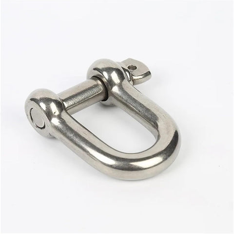 304 Stainless Steel D Type Shackle Bow U Type Lifting Ring M16 1 Piece With M4 M5 M6 M8 Pin Set for Marine Hoisting Rigging and Home DIY Tools