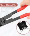 Stainless Steel Boot Clamp Pliers Kit With 10 Clamps Small And Large Universal Adjustable Drive Shaft Crimp Collar Pliers