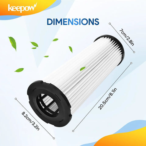 Dirt Devil F1 Vacuum Filter Replacement 3 Pack Compatible With Featherlite Bagless Upright Vacuums And Vision Series dimensions