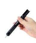 Hand holding Anti-Static Solder Sucker Desoldering Pump with high suction, Teflon tip, ESD safe, for PCB work