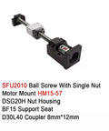 Massive 20mm Ballscrew Kit SFU2010 With Single Nut And Coupler For Nema 23 Motors Plus Extra Bearing Blocks DSG20h For Smooth CNC Builds, SFU2010 set