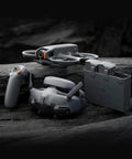 Avata 2 FPV Drone Fly More Combo With 3 Batteries, 4K Camera shown with propeller guards and controller on a dark surface
