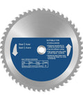 10 Inch Heavy Duty Carbide Tip Metal Cutting Saw Blade For Cutting Mild Steel And Ferrous Metals, 52 Teeth, 1 Inch Arbor