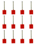 24 Pack Archery Target Pins for Holding Target Faces and Paper on EVA Foam, durable plastic and manganese steel design, angled view