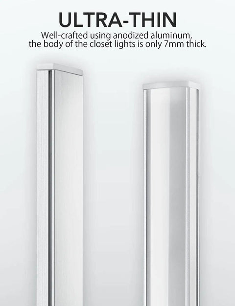 Ultra-thin profile of Plug In Hands Free Magnetic Under Cabinet Lights 16 Inch Ultra Thin Motion Sensor 6W 12V 500 Lumen