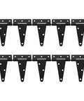 10 Pack 4 Inch T Strap Hinges Heavy Duty Tee Hinges Black For Barn Doors Gates Fences Gardens And Outdoor Indoor Use With Screws Included Durable Steel Construction For Long Lasting Performance