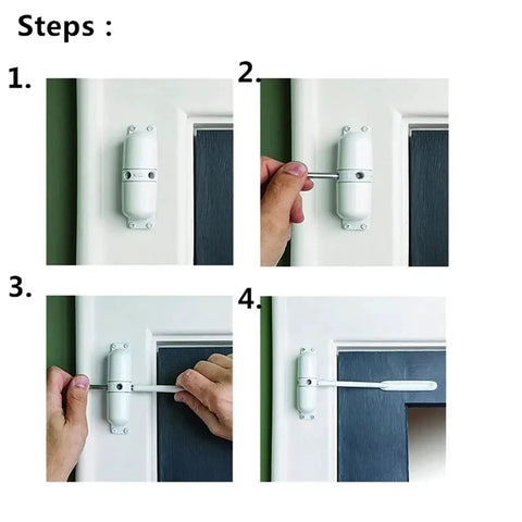 Step-by-step installation of Adjustable Surface Mounted Automatic Door Closer Zinc Alloy Fire Rated Stopper Hardware Kit