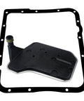Shallow Oil Pan Transmission Filter Kit for 4L60E Fits Chevy Silverado GMC Yukon Cadillac Escalade 1993 2014 Includes Sealing Gasket and Filter Easy Install to Keep Your Transmission Shifting Smooth and Lasting with gasket and filter visible
