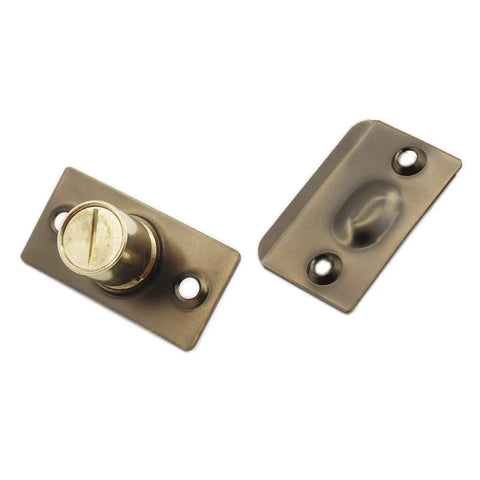 2 Pack Closet Door Ball Catch Hardware Stainless Steel French Door Ball Latches Adjustable Cabinet Latch With Strike Plate Drive In Spring