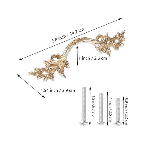 Premium Zinc Alloy Antique Silver Cabinet Pulls for Kitchen Drawers and Cupboards 10 Pack with installation screws and measurements.
