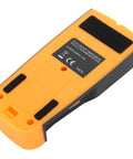 Rcniso Wall Scanner, 3 in 1 Wood Studs Finder with LCD Backlight, Metal Detector, Live Wire Detector, back view with labels.
