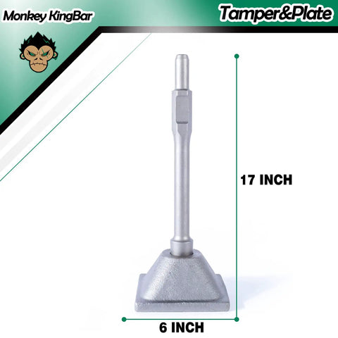 17 Inch Jack Hammer Bit Tamper Shank And Plate For Demolition Concrete Breaker Drill Dirt Tamper Plate 6x6 Inch Heavy Duty