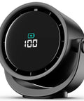 Portable Desk Fan With LED Display And 5 Speed Turbo Airflow 6 Inch Compact Table Fan for Home Office, front view