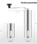 Portable Manual Coffee Grinder With Ceramic Burr, Adjustable Settings And Detachable Hand Crank for travel, camping, office or home use.