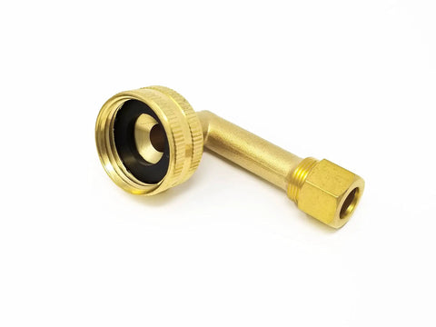 4 Foot Stainless Steel Braided Dishwasher Installation Kit With Three Eighths Inch Compression Fittings Swivel Elbow And MIP Connector Plug