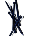 Close-up of screws from 1000 Count One Quarter Inch By Three And Three Quarter Inch Concrete And Masonry Screw Anchors Kit Heavy Duty All In One Hardware Fastener Set