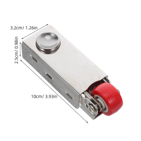 Heavy Duty Sliding Door Wheel With Anti Droop Roller And Mounting Hardware For Smooth Track Mobility and wear resistant design, showing steel pulley.