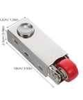 Heavy Duty Steel Sliding Door Bottom Wheel Rolls Like Butter For Glass Doors And Office Spaces Silver Fixed Casters side view with red wheel
