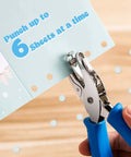 12 Pack One Quarter Inch Single Hole Paper Punch Set With Easy Grip Handles Circle Punches in multicolor punching paper