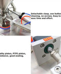 Pro Automatic Liquid Filler And Sealer serving zero hassle quantitative dosing for sauces ketchup and thick pastes with detachable clasp.
